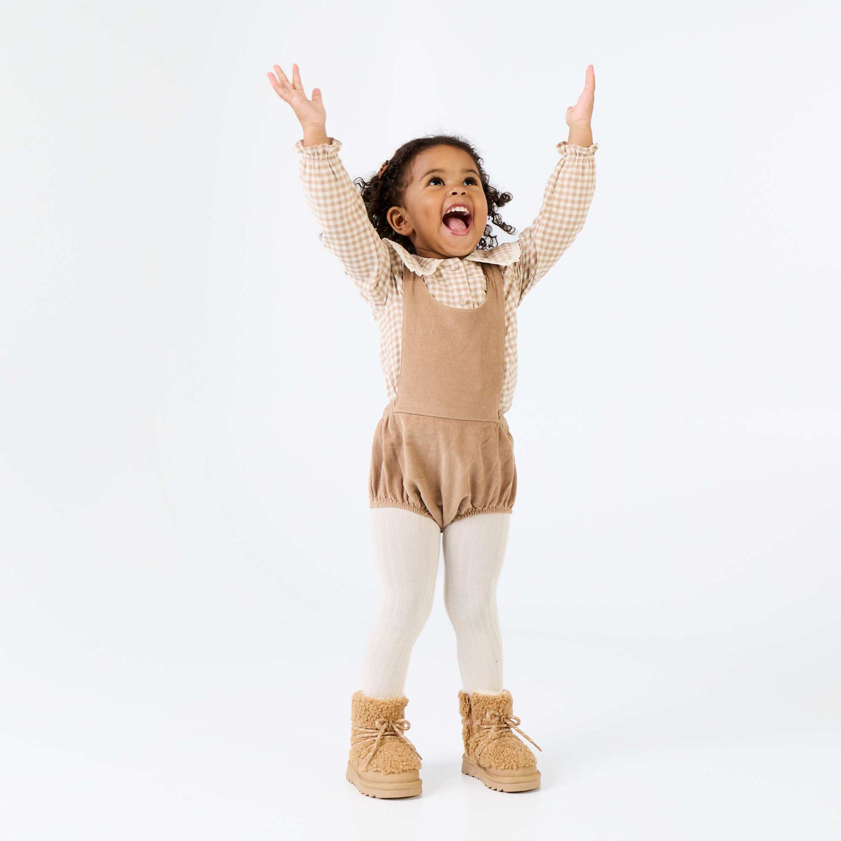 3-piece set - Romper + Blouse + Pair of Tights BEIGE