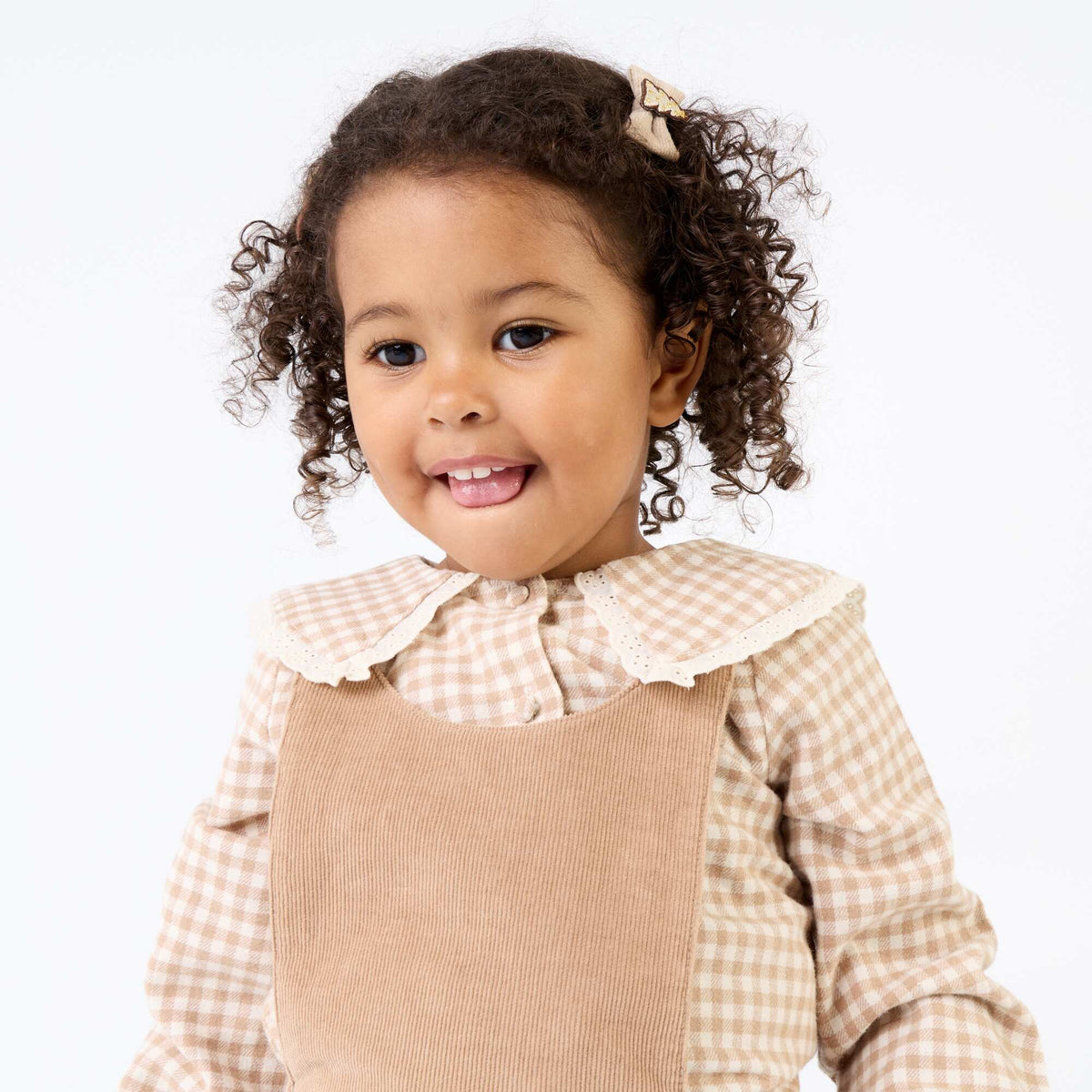 3-piece set - Romper + Blouse + Pair of Tights BEIGE