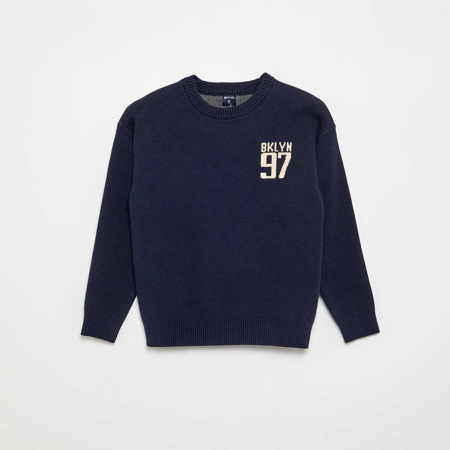 Printed Long-Sleeve Sweater BLUE