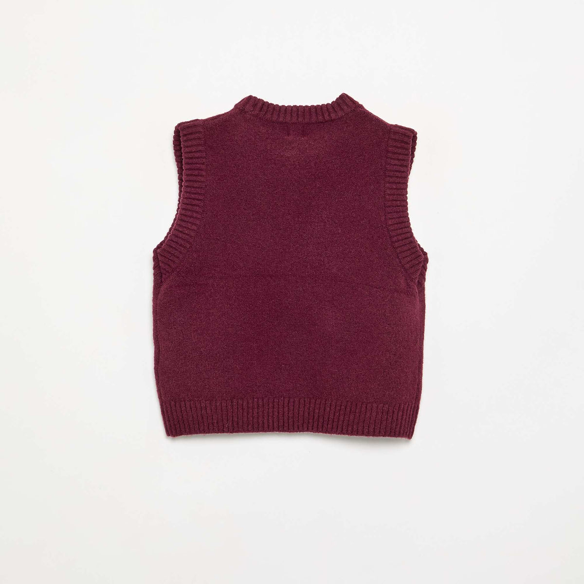Plain Sleeveless Sweater PINK