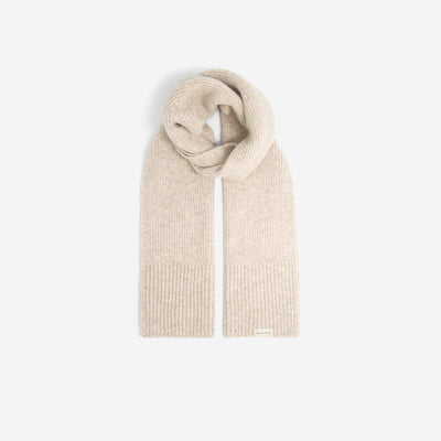 Ribbed Knit Scarf BEIGE