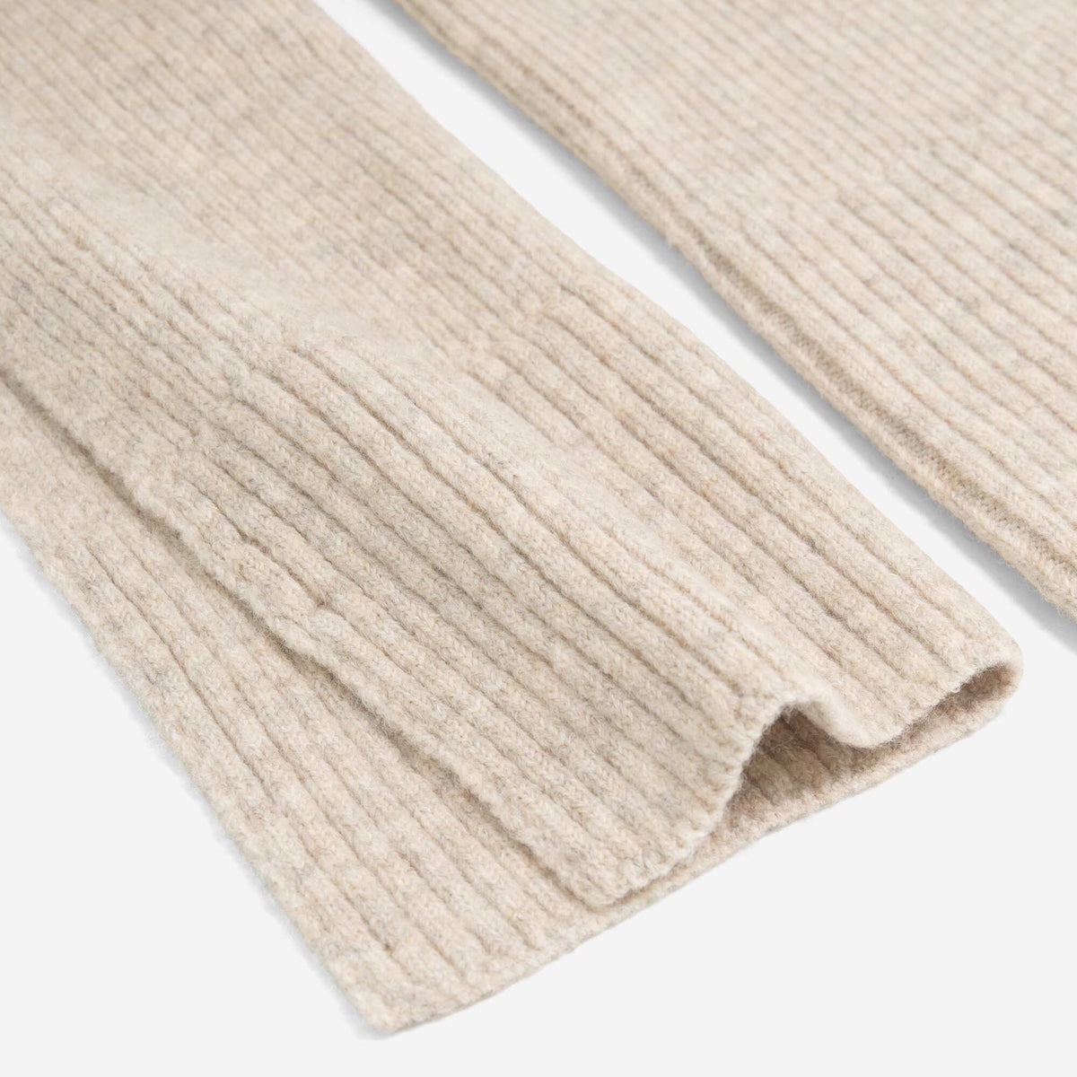 Ribbed Knit Scarf BEIGE