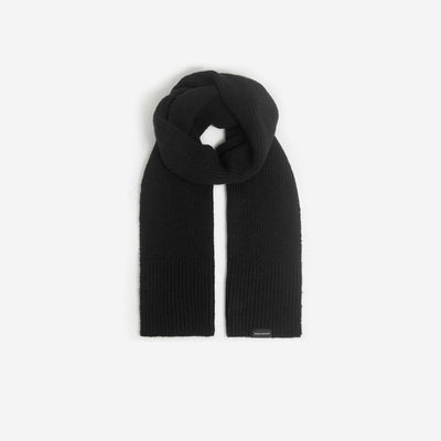 Ribbed Knit Scarf BLACK