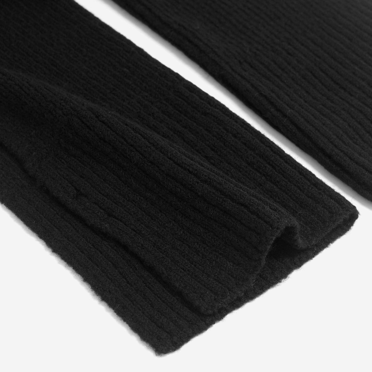 Ribbed Knit Scarf BLACK