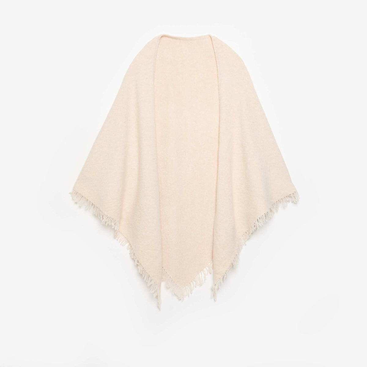 Solid Open Poncho BEIGE
