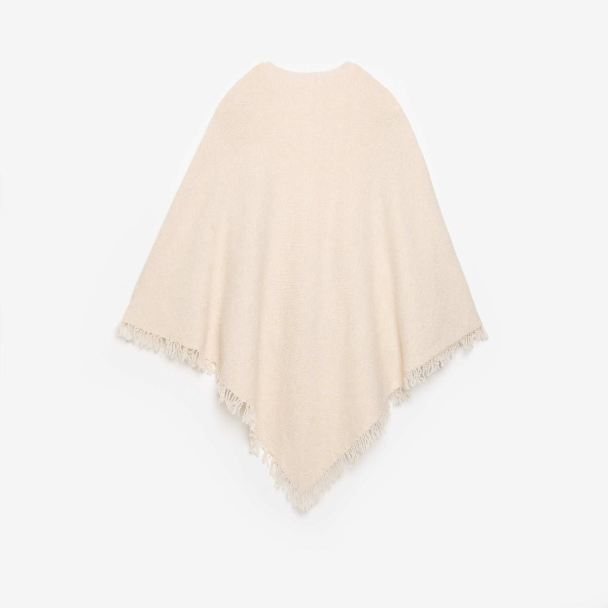 Solid Open Poncho BEIGE