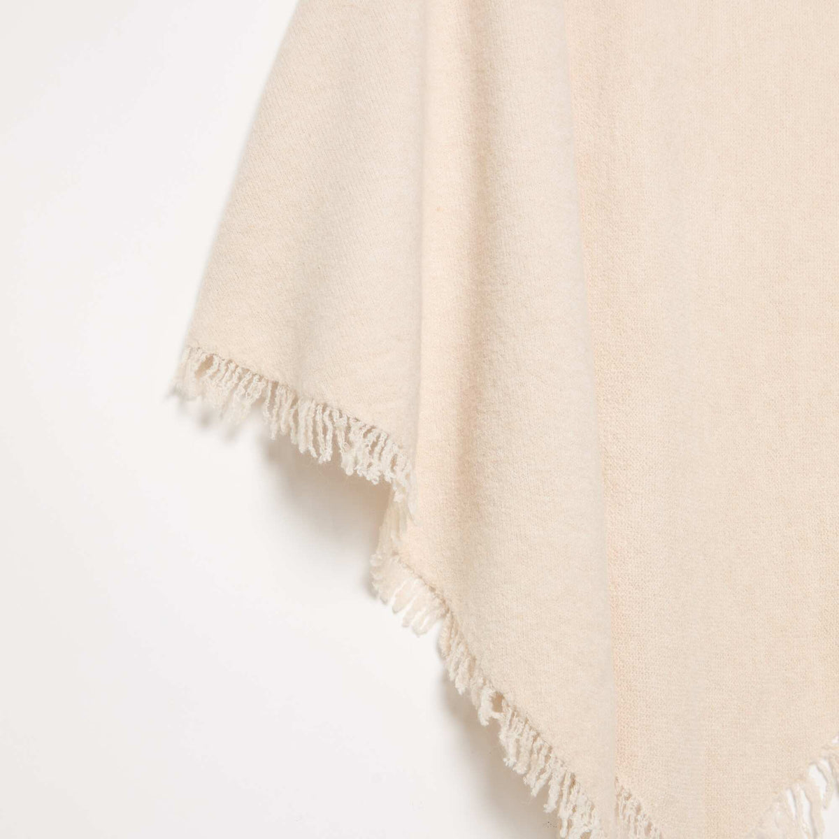 Solid Open Poncho BEIGE