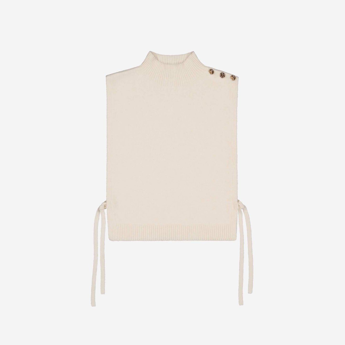 Knitted high-neck dickey BEIGE