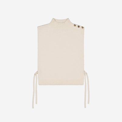 Knitted high-neck dickey BEIGE