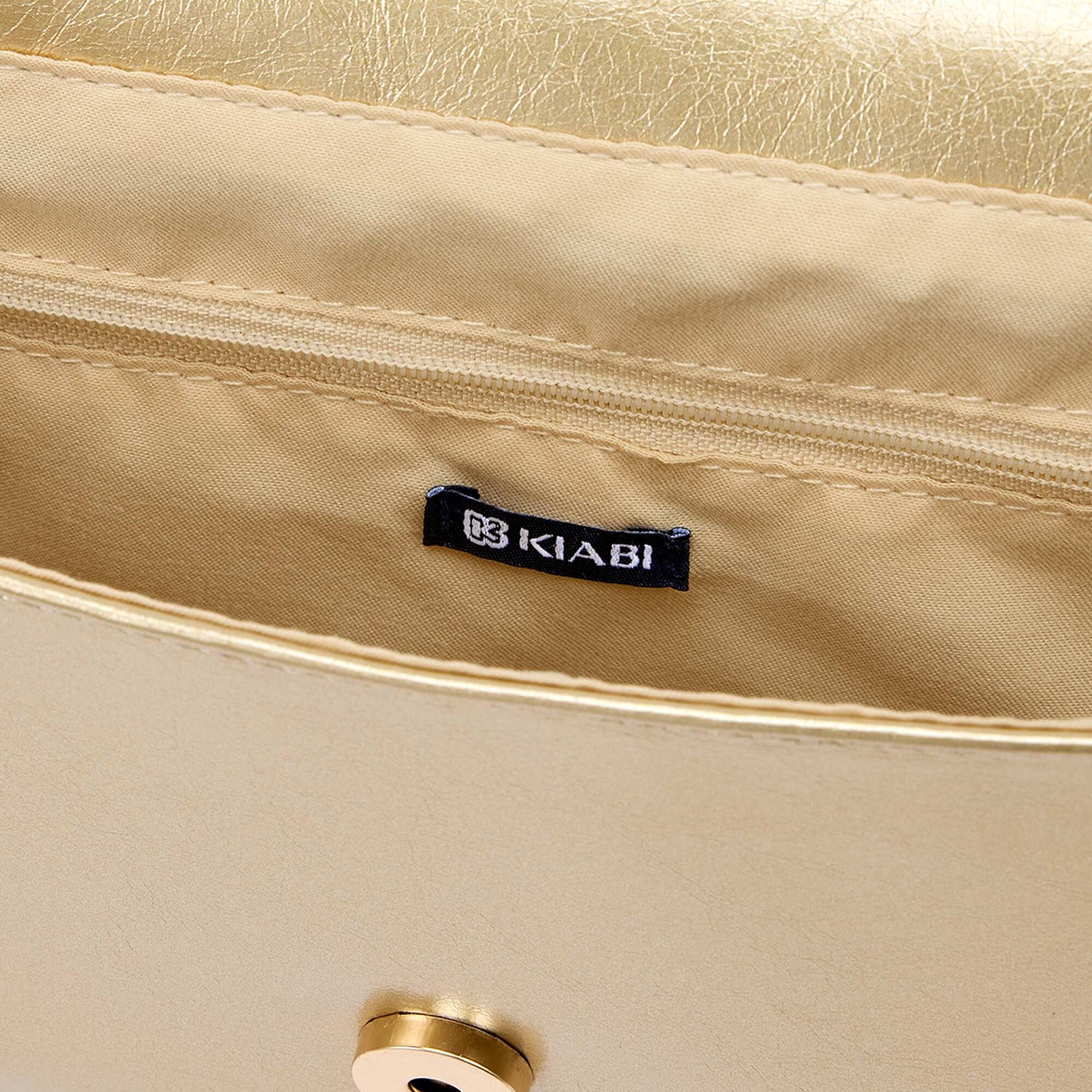 Clutch bag with golden shoulder strap YELLOW