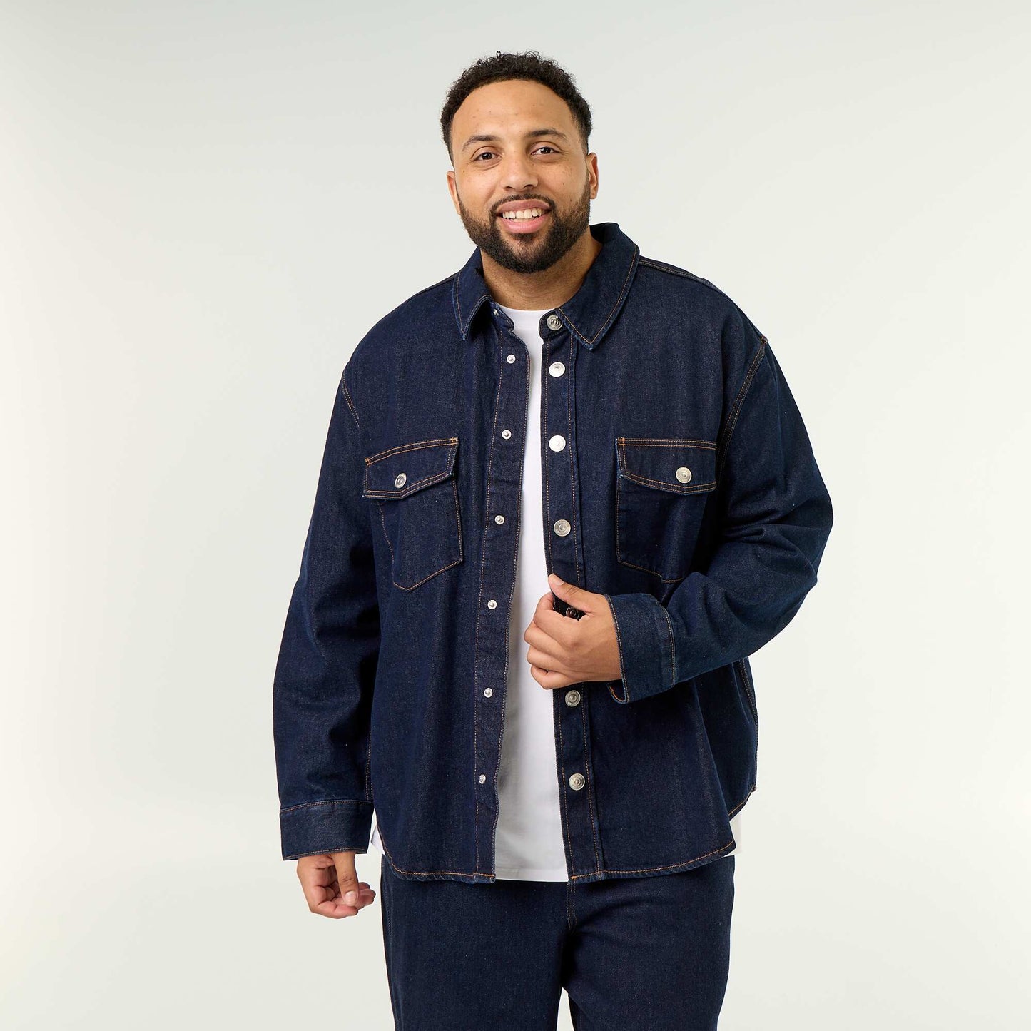Denim overshirt BLUE