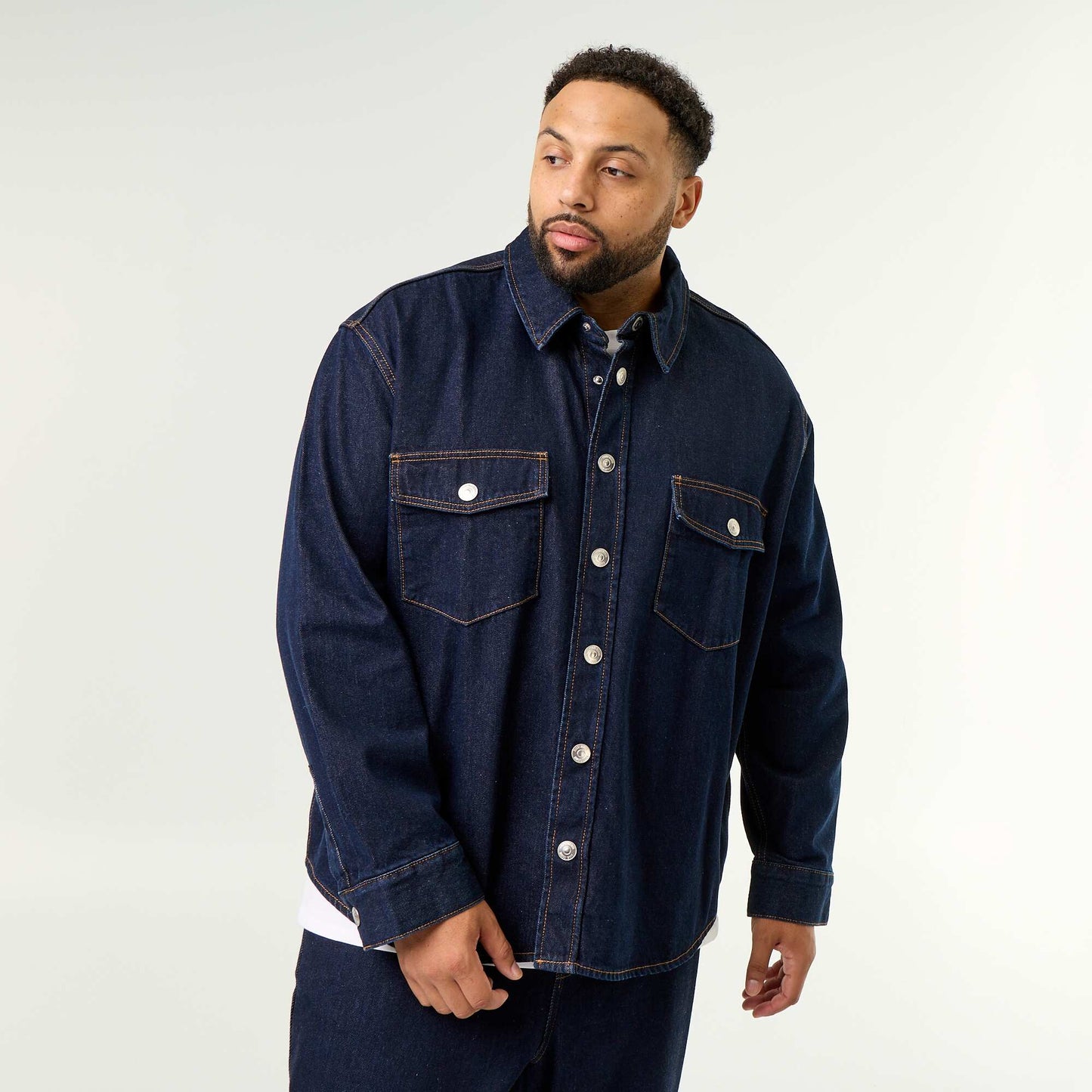 Denim overshirt BLUE