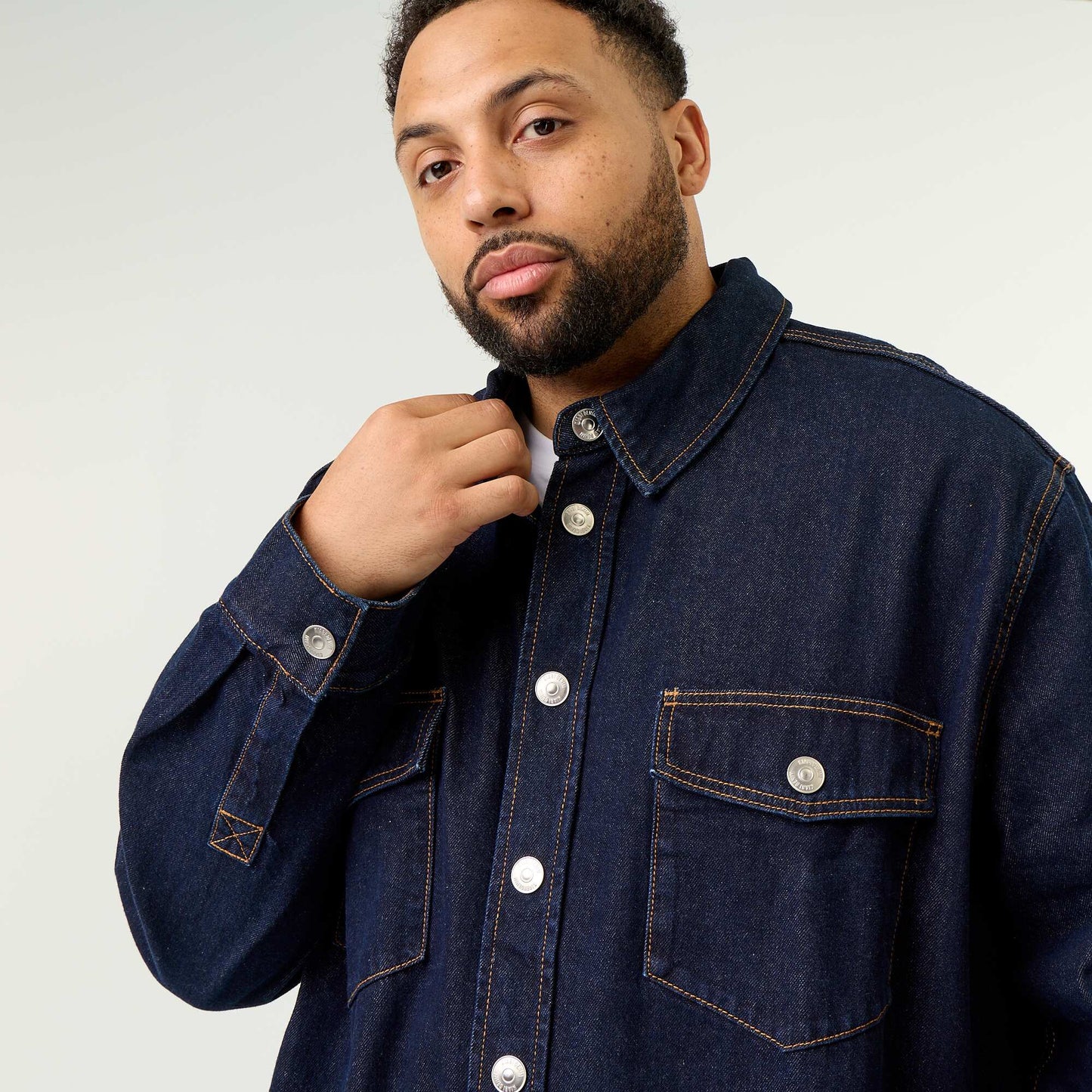Denim overshirt BLUE