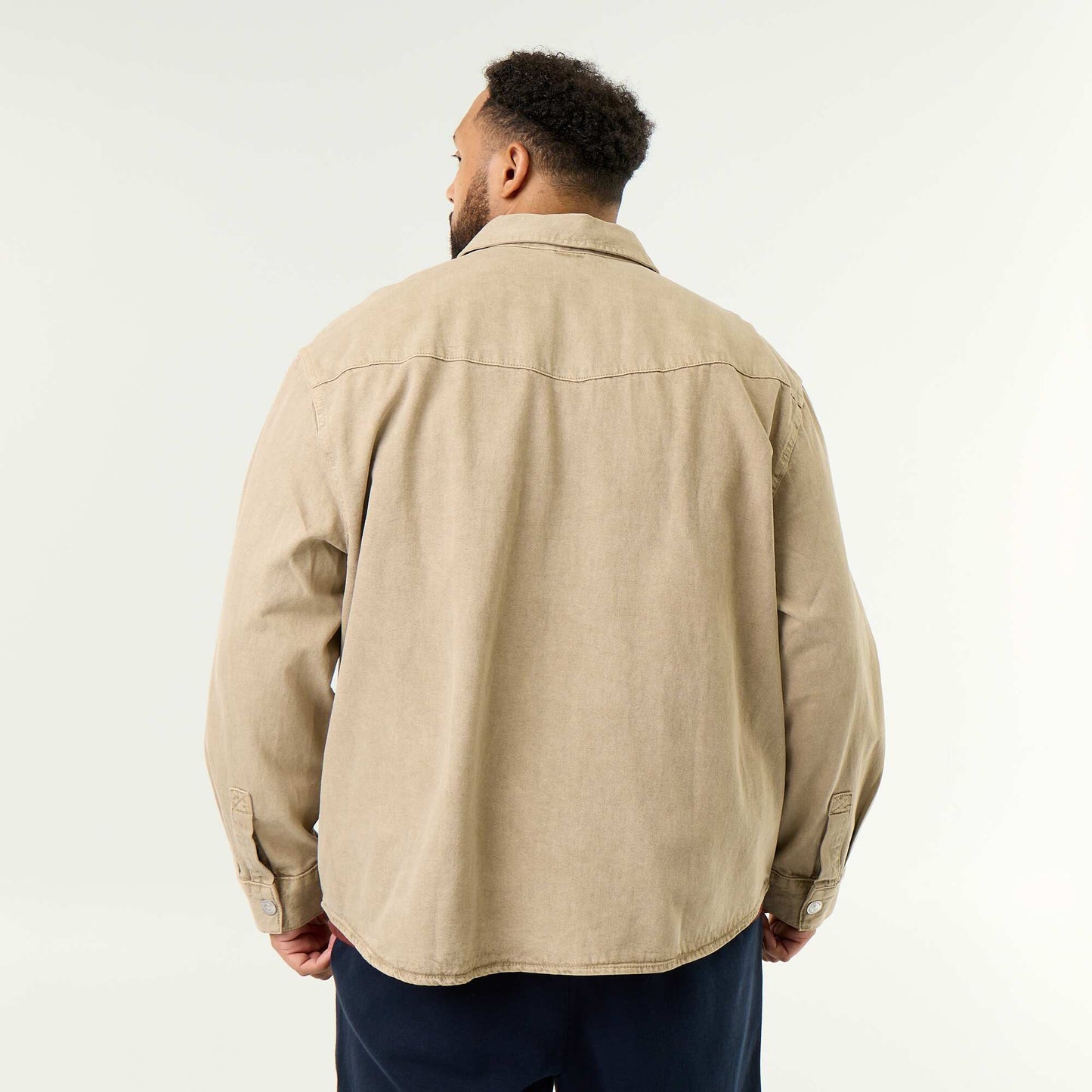 Denim overshirt BEIGE