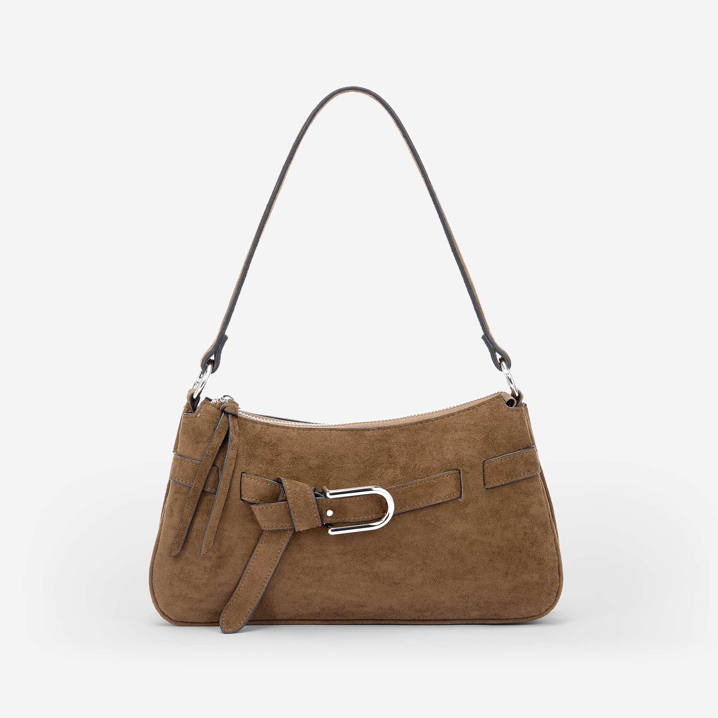 Handbag with adjustable shoulder strap KHAKI