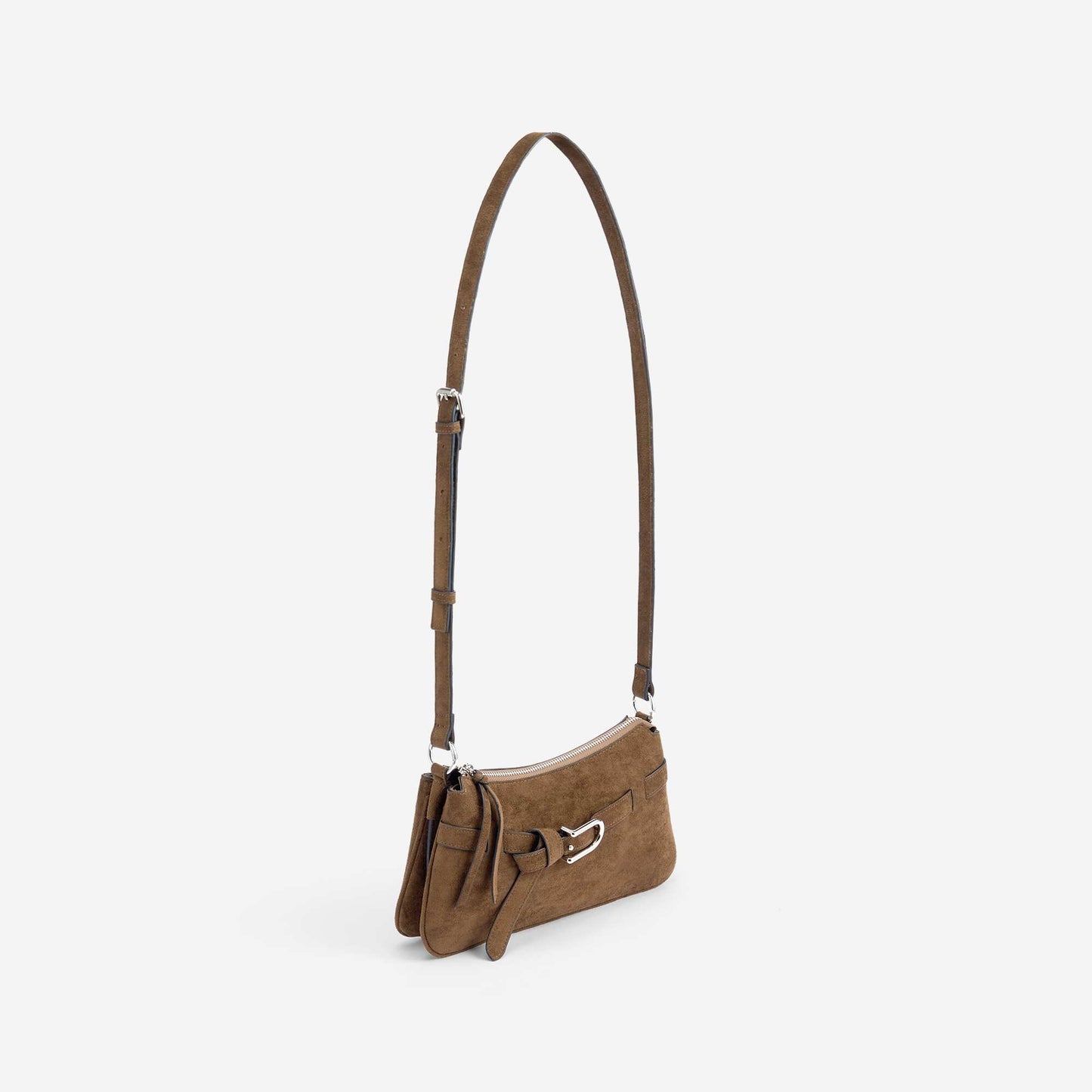 Handbag with adjustable shoulder strap KHAKI