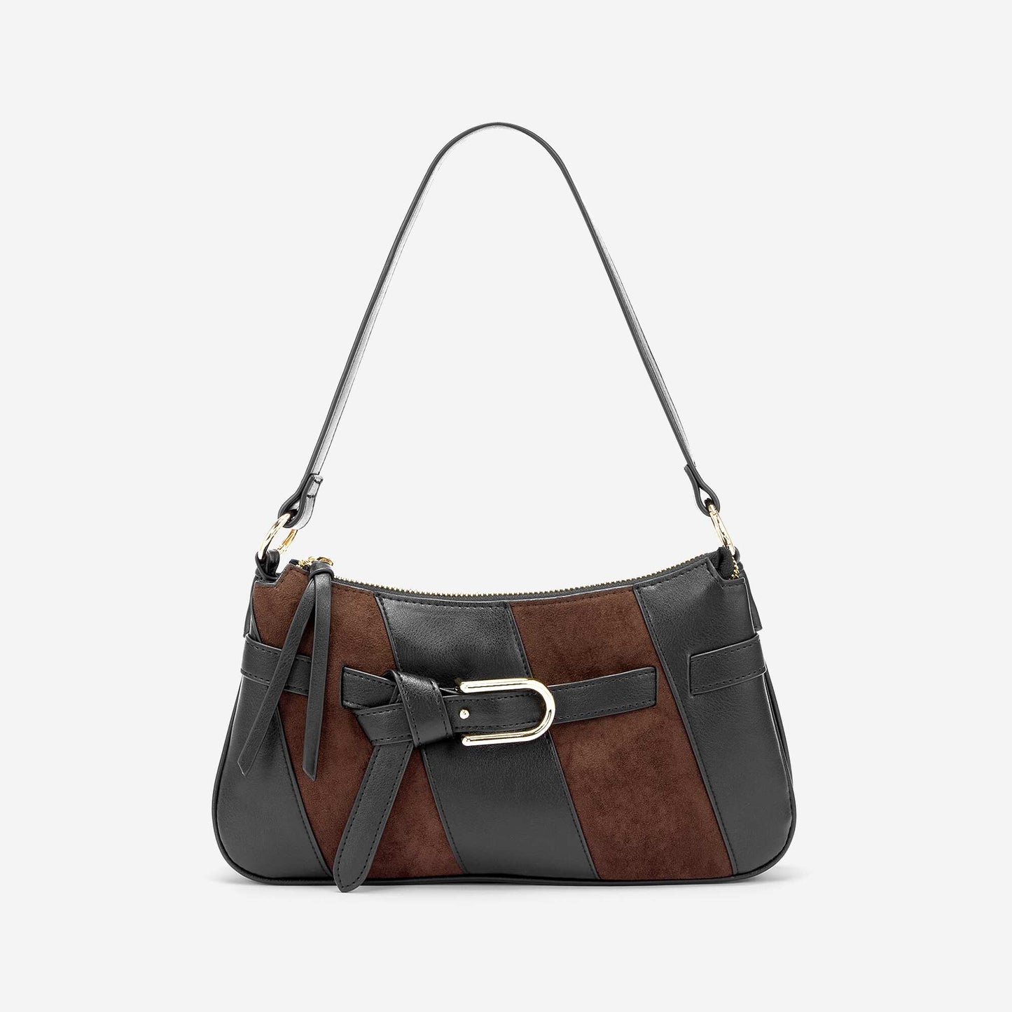 Handbag with adjustable shoulder strap BLACK