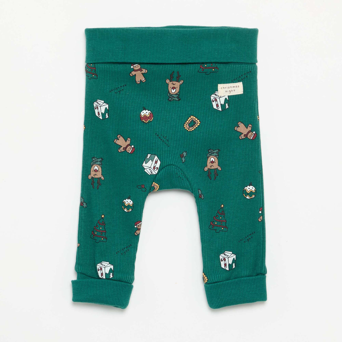 2-Piece Set: Long-Sleeved Bodysuit & Leggings GREEN