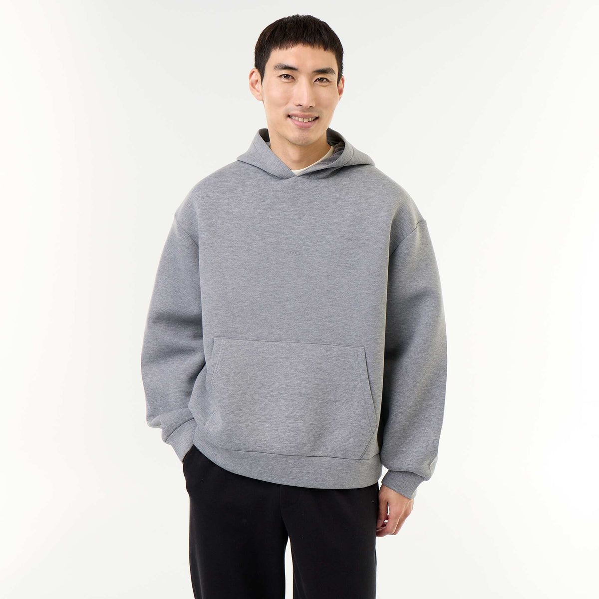 Hooded Sweatshirt with Kangaroo Pocket GREY