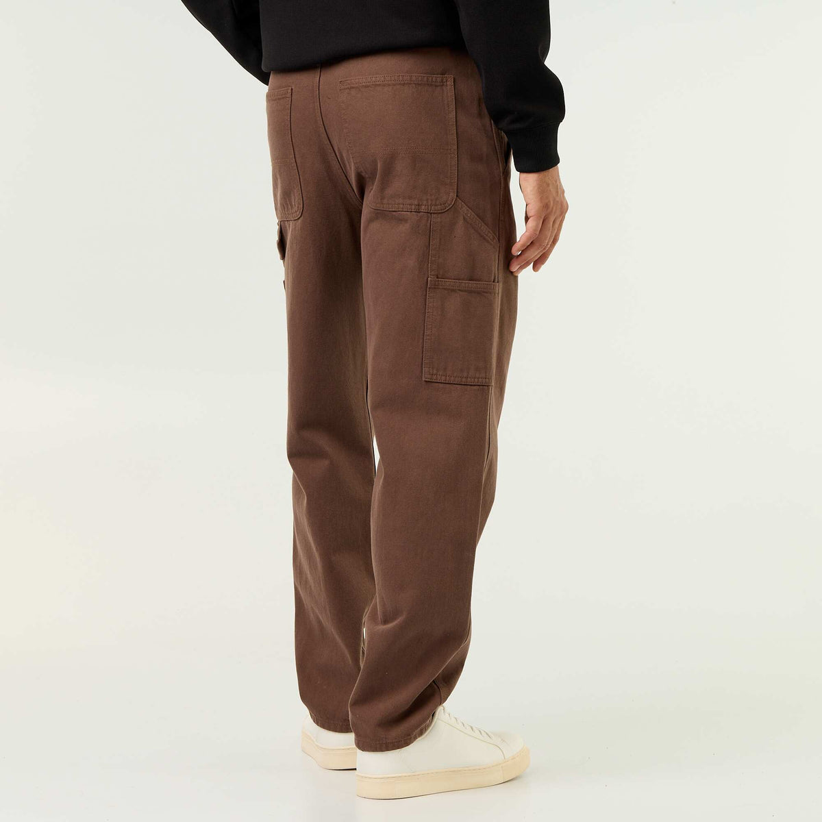 Carpenter style denim trousers BROWN