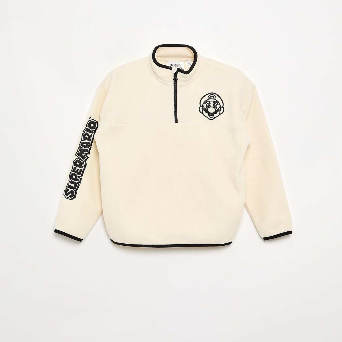 Sweatshirt 'Mario Bros' with contrast bands WHITE