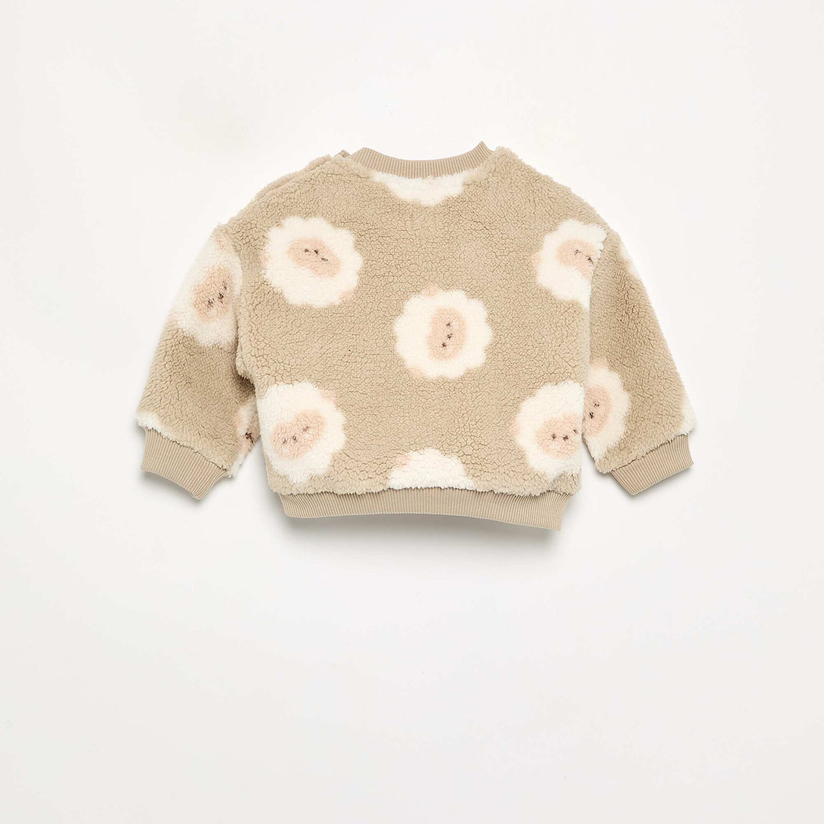 Sherpa-Effect Sweatshirt BEIGE