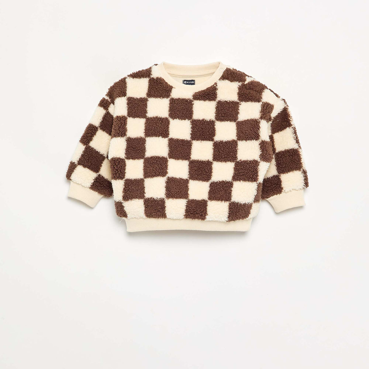 Sherpa-look sweatshirt BROWN