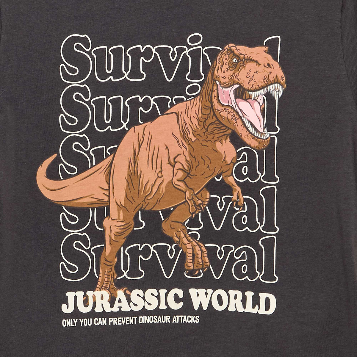 Long-sleeved 'Jurassic World' T-shirt BLACK