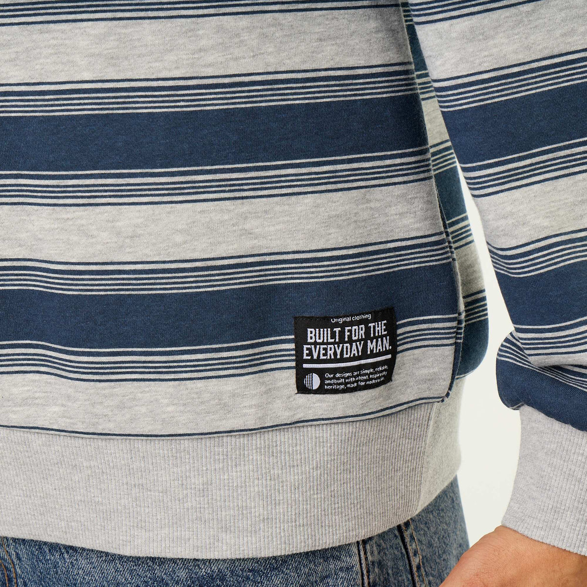 Plain Long-Sleeve Rugby Polo BLUE