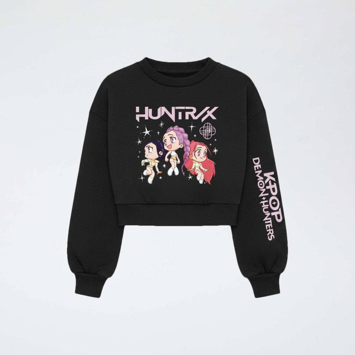 'KPop Demon Hunters' Crew Neck Sweatshirt BLACK