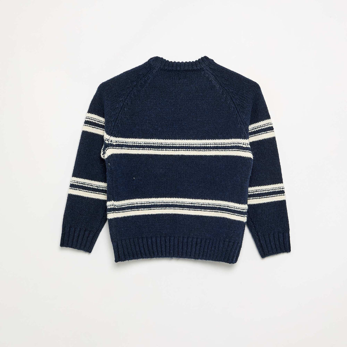 Knit Crew Neck Sweater BLUE