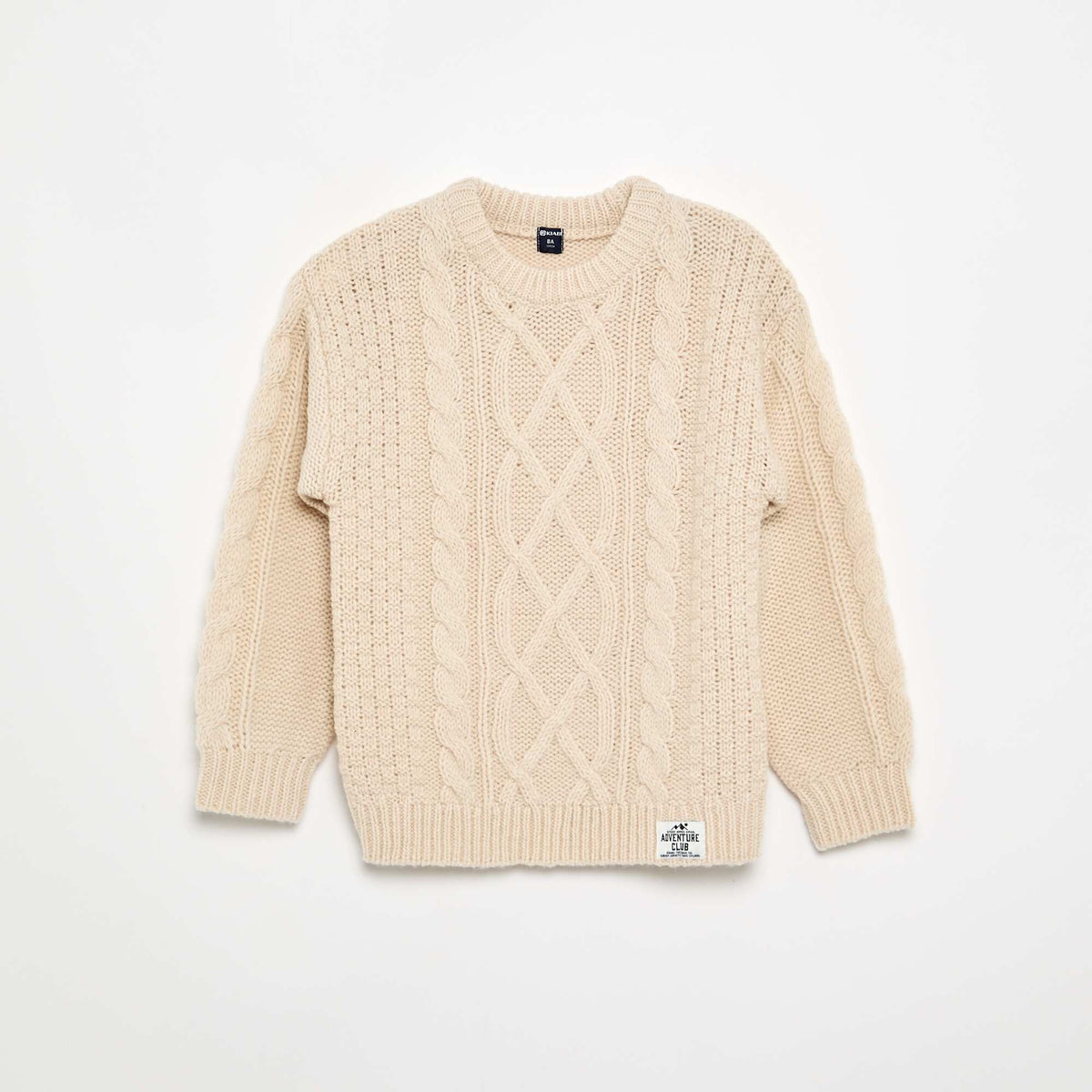 Cable knit sweater BEIGE