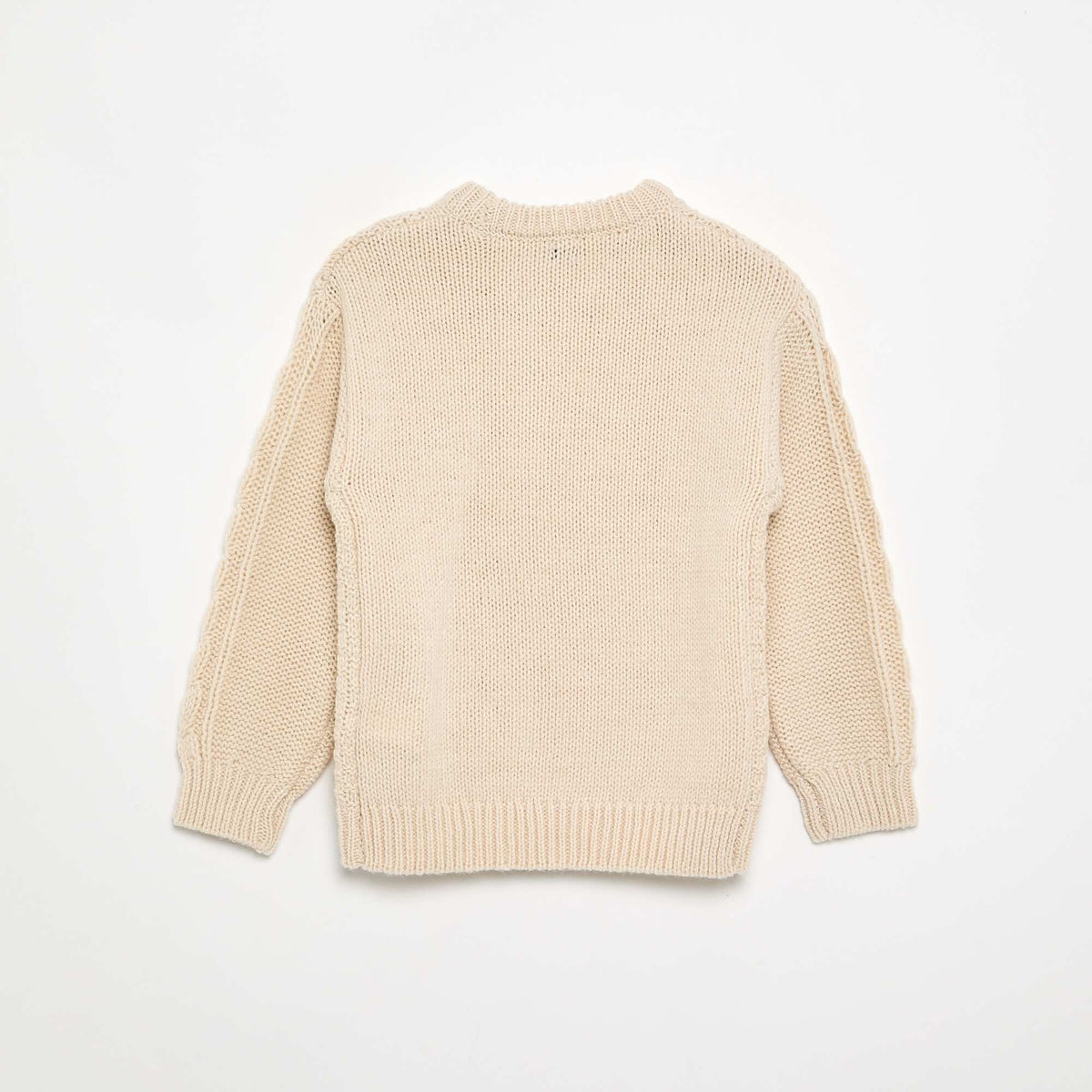 Cable knit sweater BEIGE