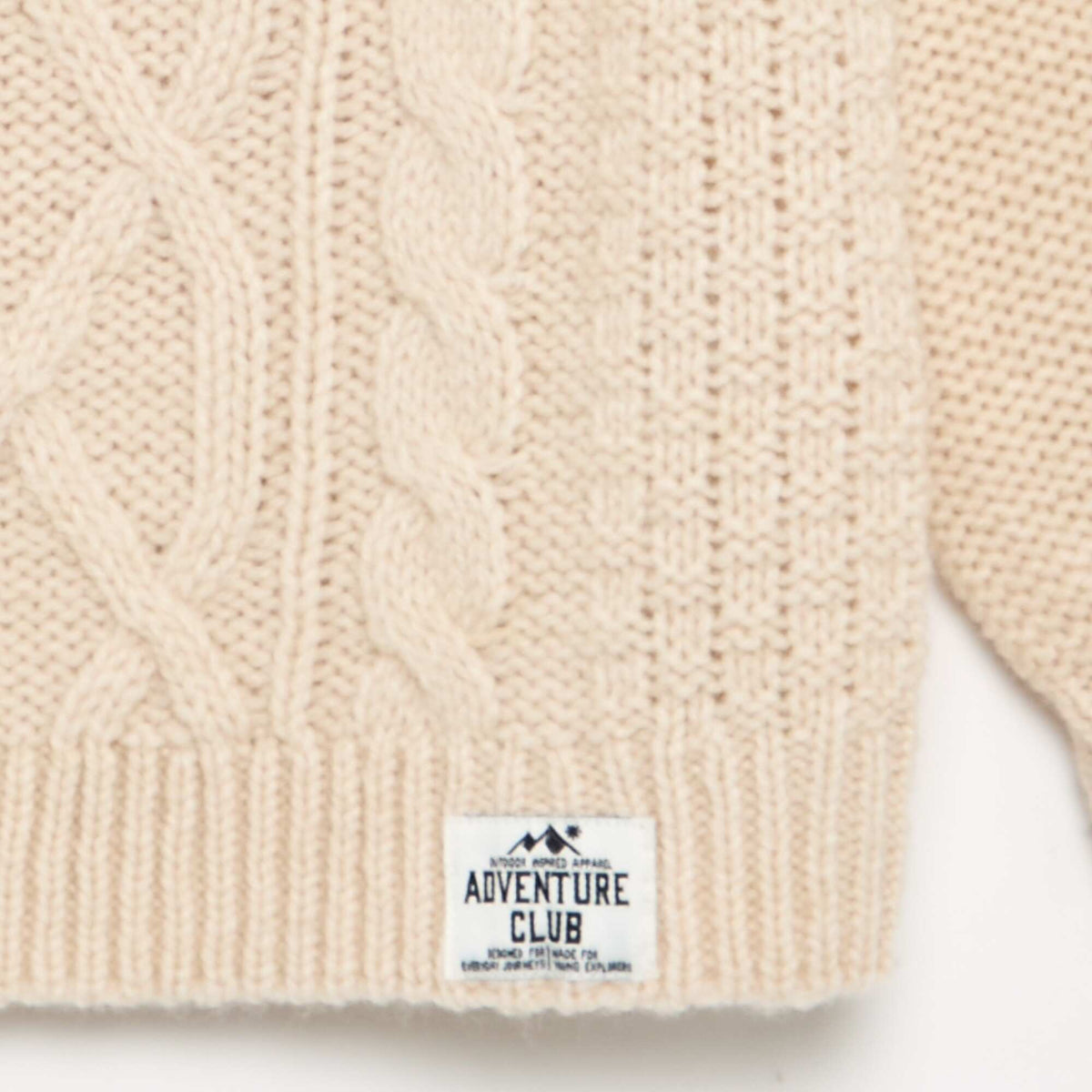 Cable knit sweater BEIGE