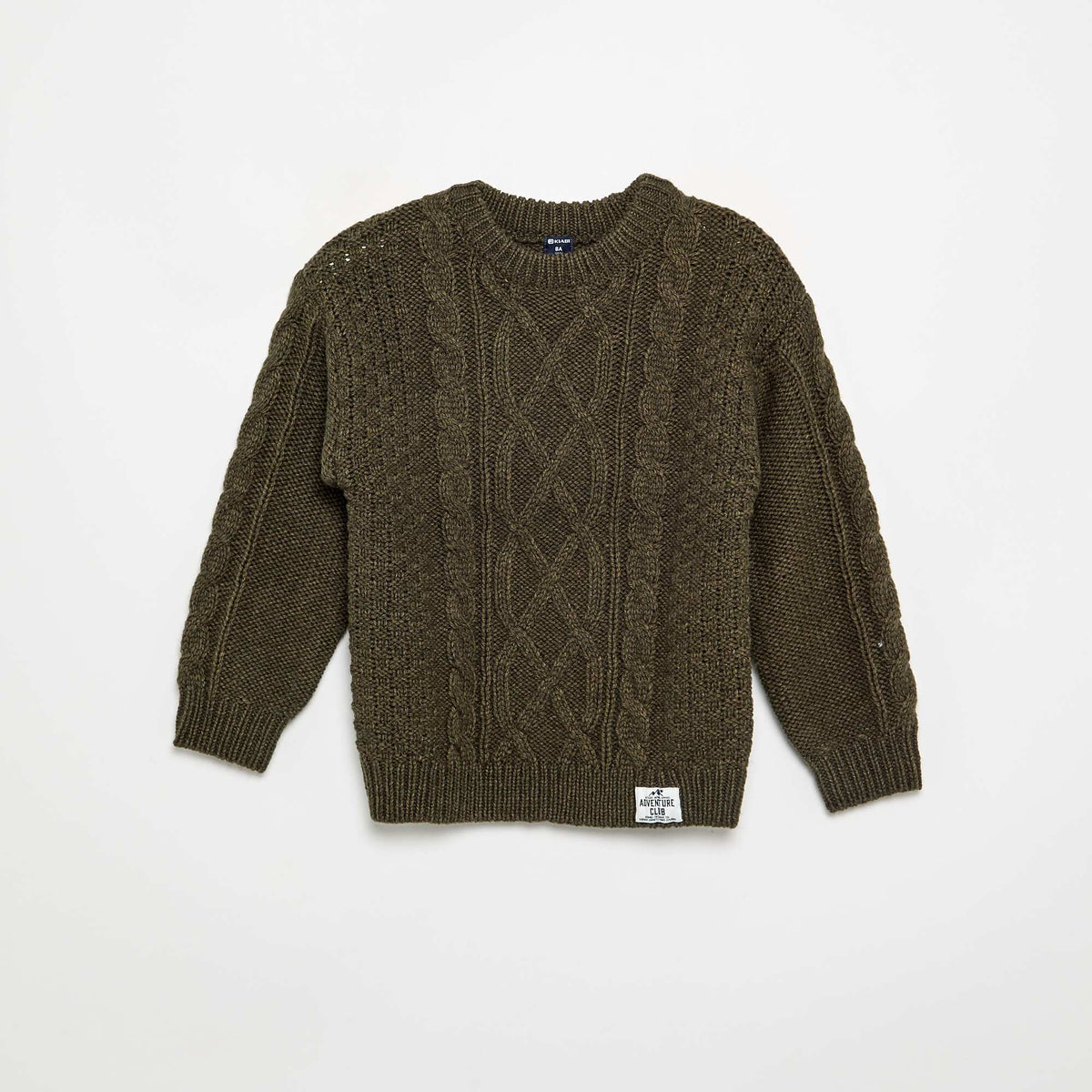 Cable knit sweater DARK GREEN