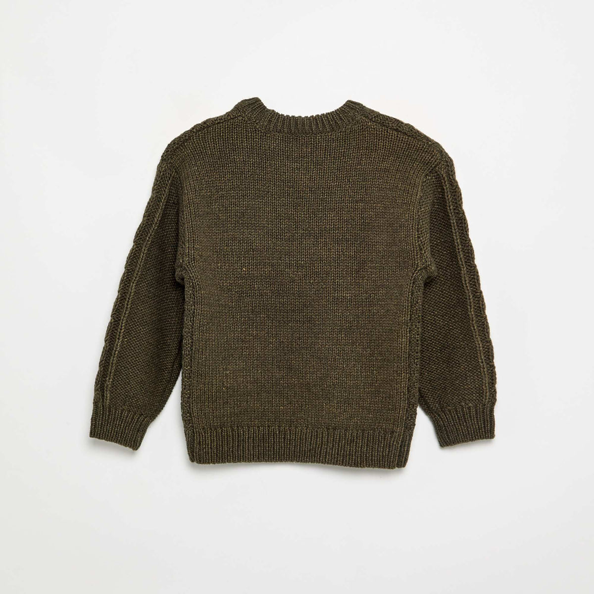 Cable knit sweater DARK GREEN