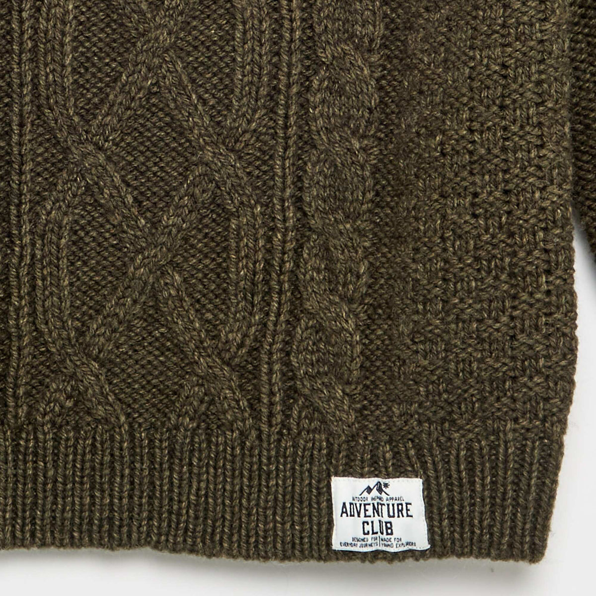 Cable knit sweater DARK GREEN