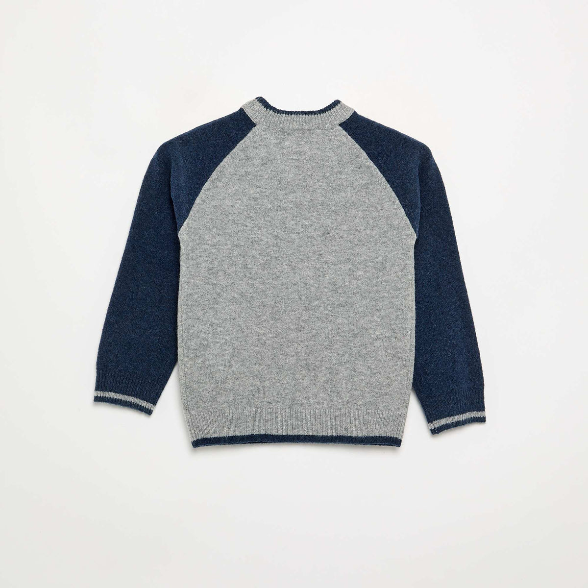 Sweater with contrasting sleeves GREY
