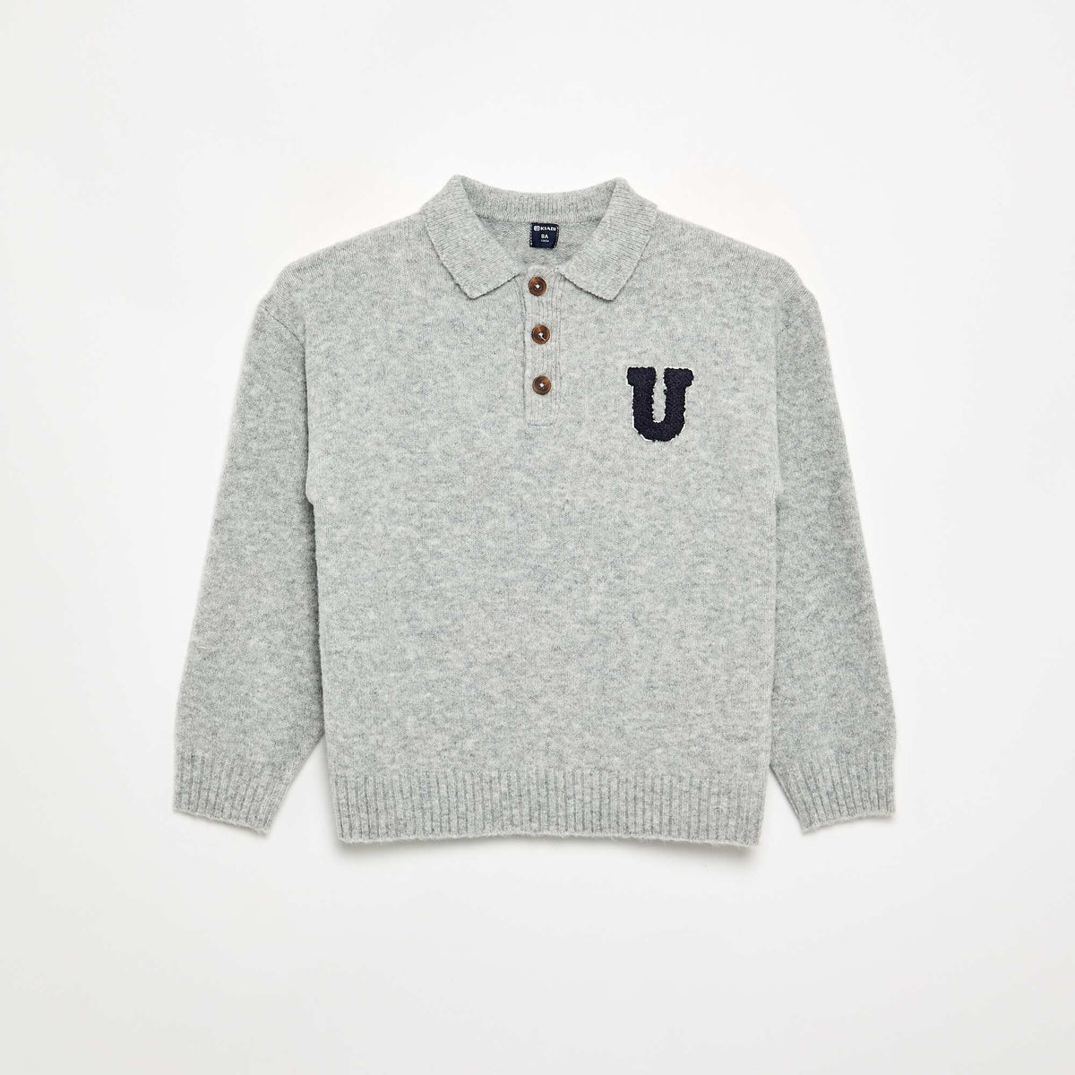 Polo collar sweater GREY