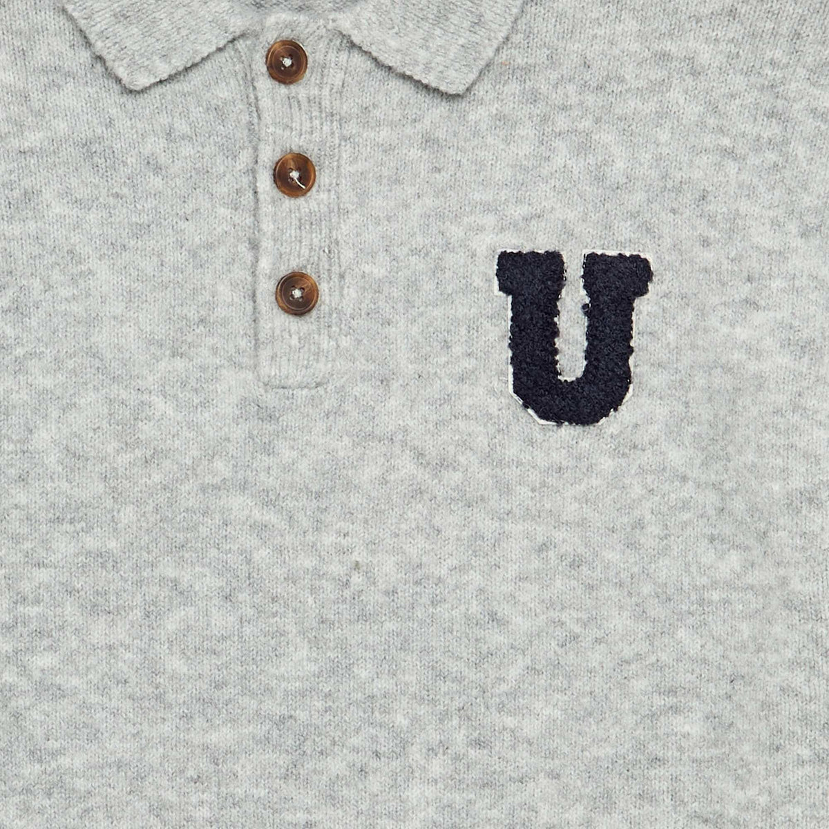 Polo collar sweater GREY