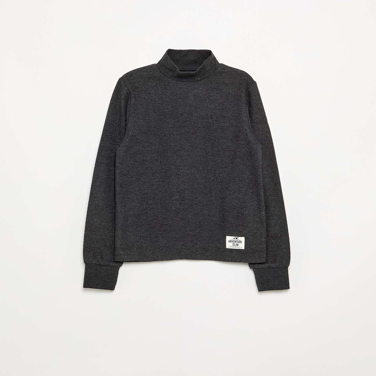 High-neck T-shirt DARK GRAY / ANTHRACITE