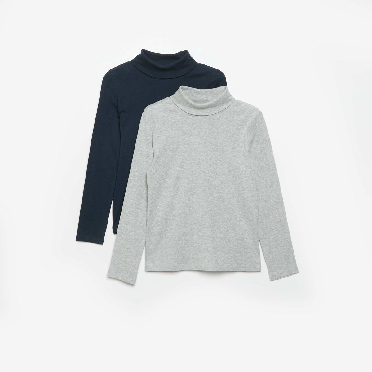 Pack of 2 Plain Turtlenecks GREY