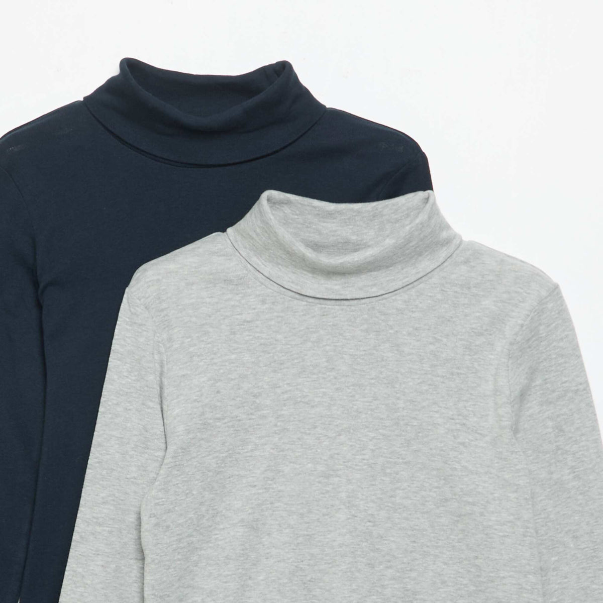 Pack of 2 Plain Turtlenecks GREY
