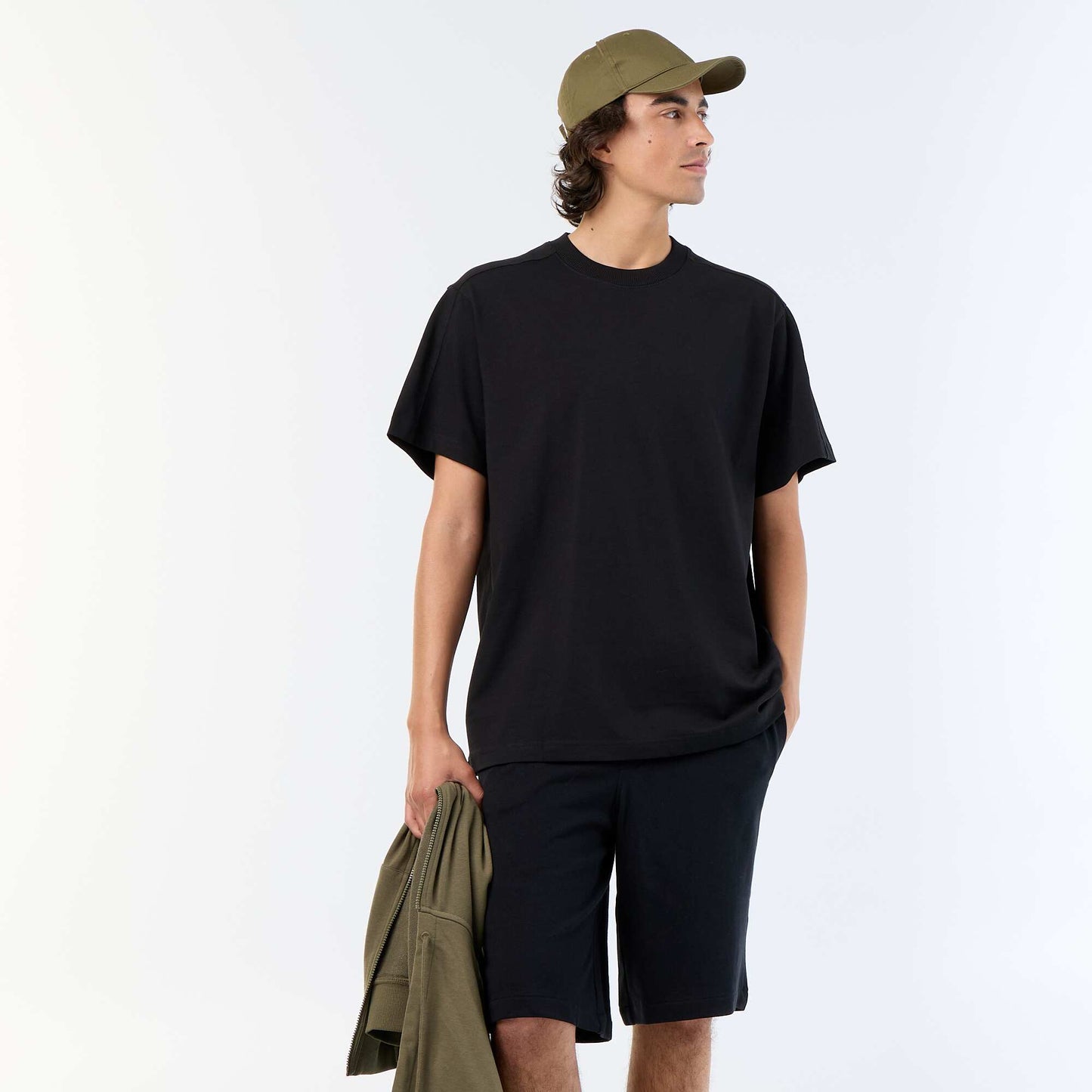 French Terry Bermuda Shorts BLACK