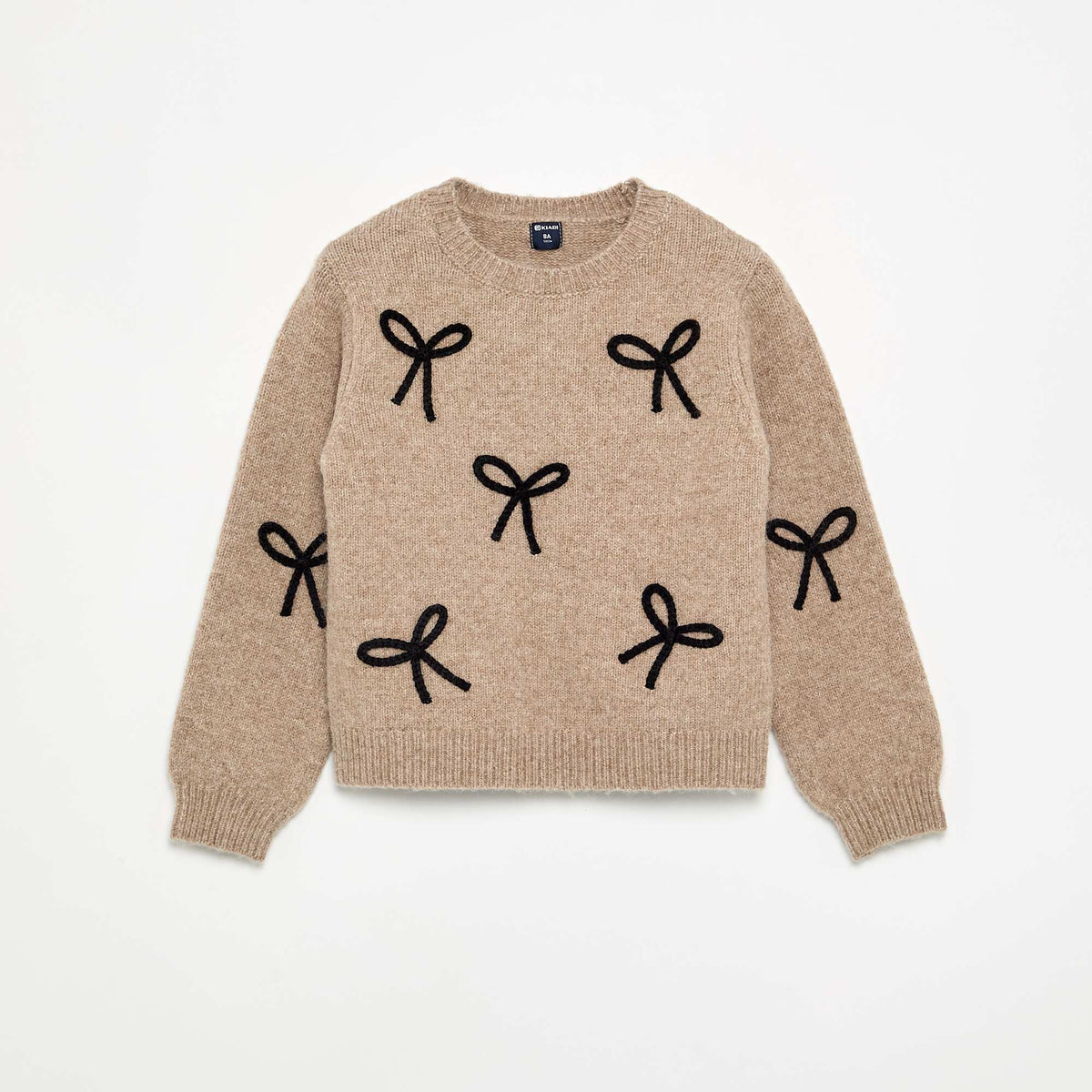 Sweater with rope knots BEIGE