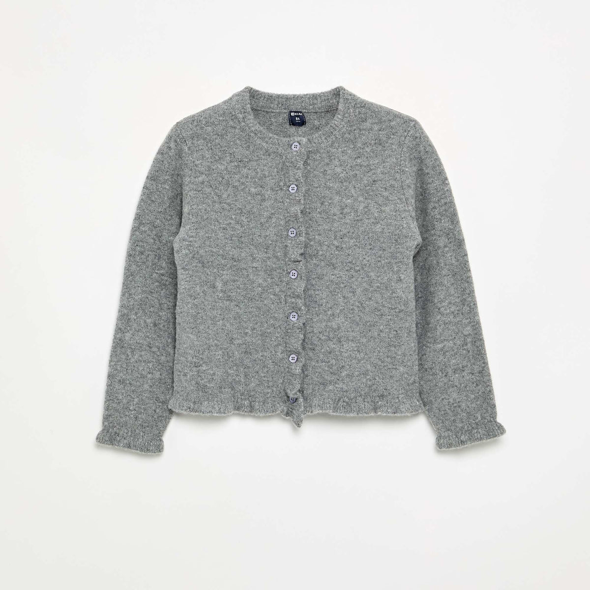 Cardigan with gathered details GREY
