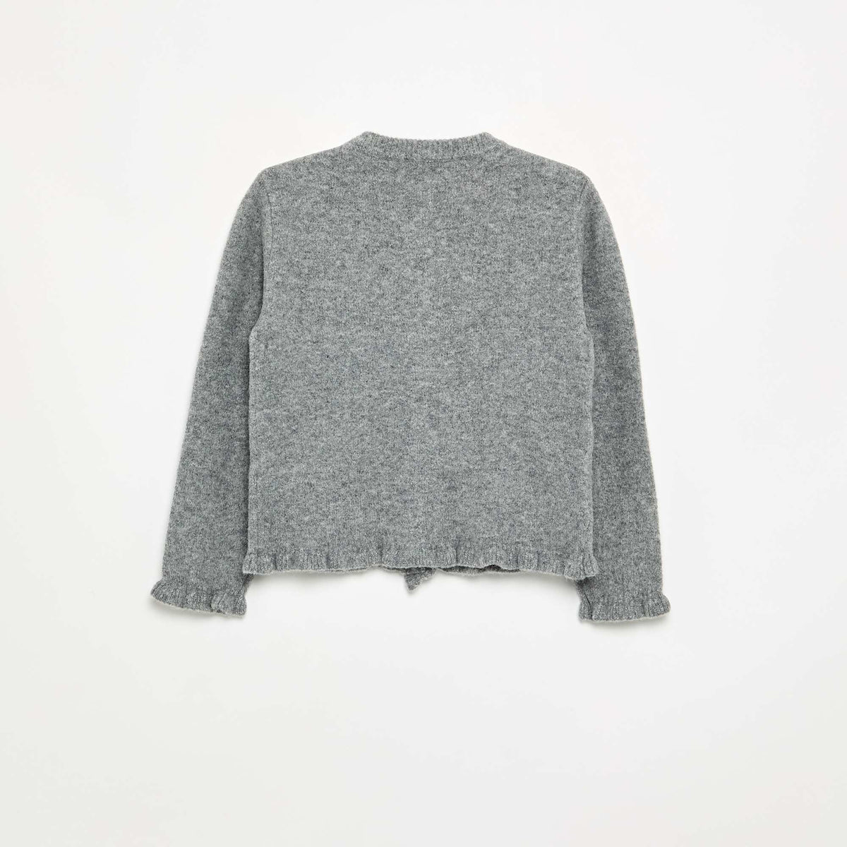 Cardigan with gathered details GREY