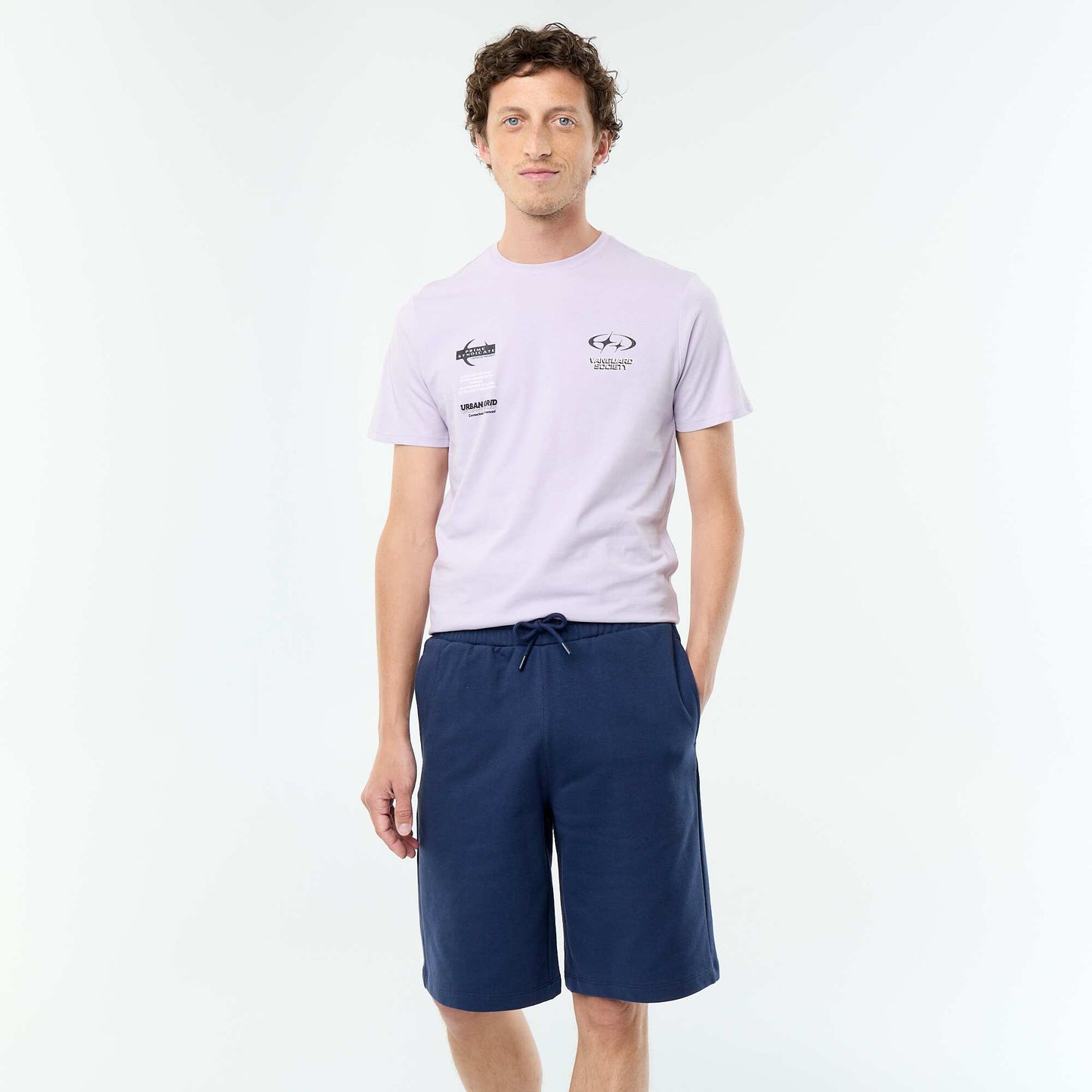 French Terry Bermuda Shorts BLUE