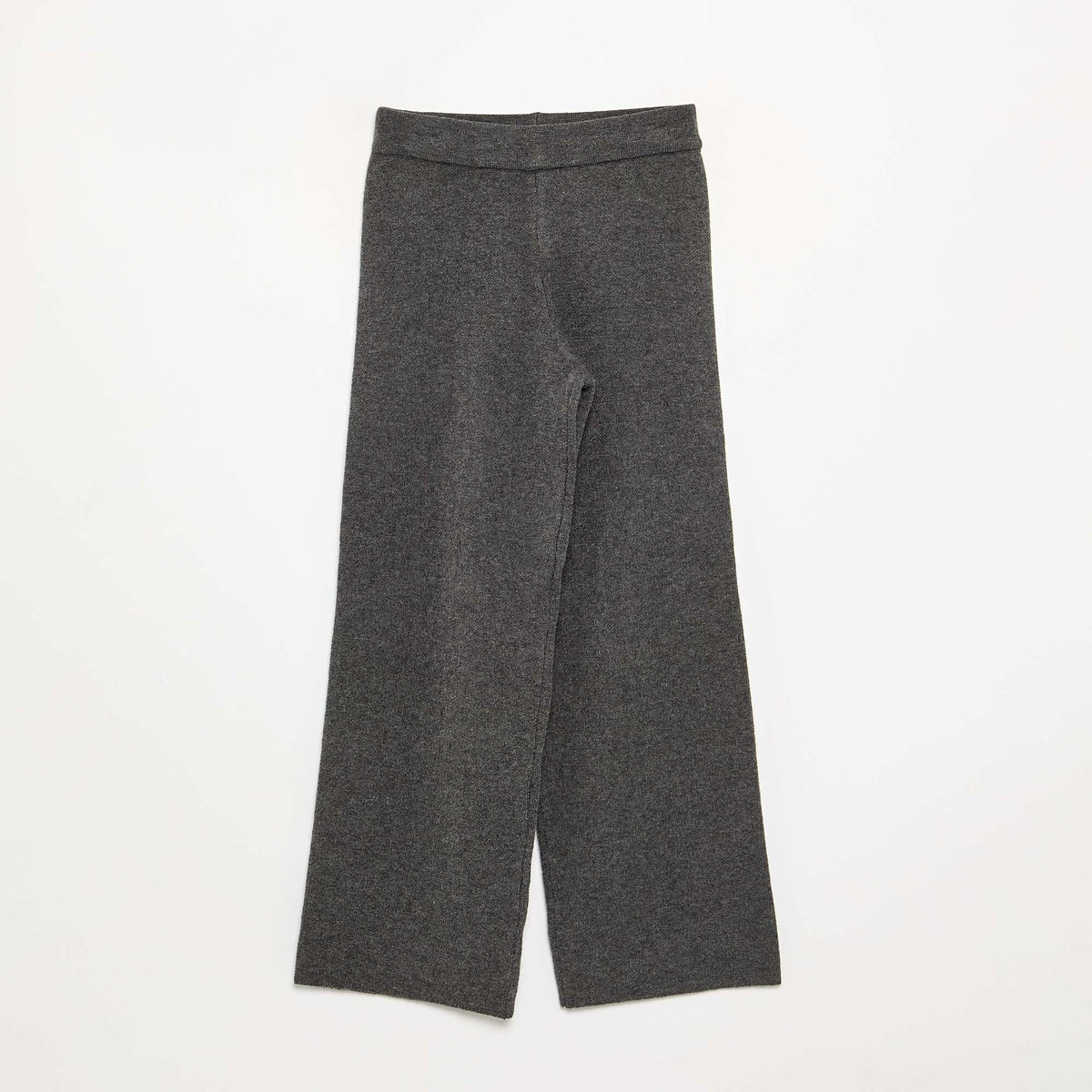 Wide compact knit trousers DARK GRAY / ANTHRACITE