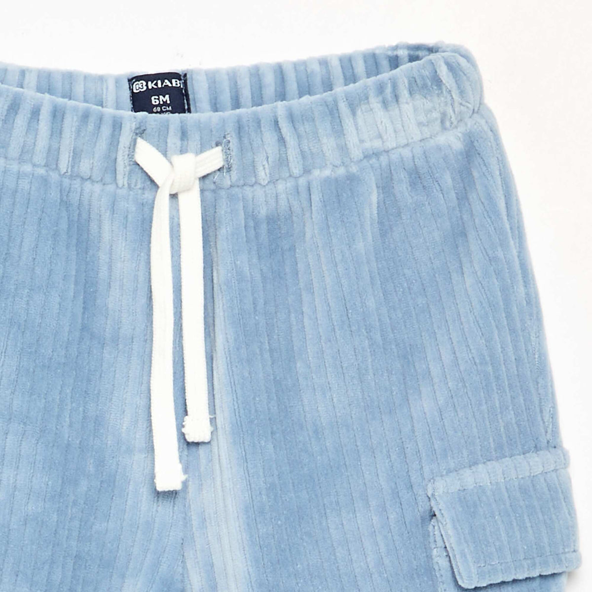 Corduroy Cargo Pocket Trousers BLUE